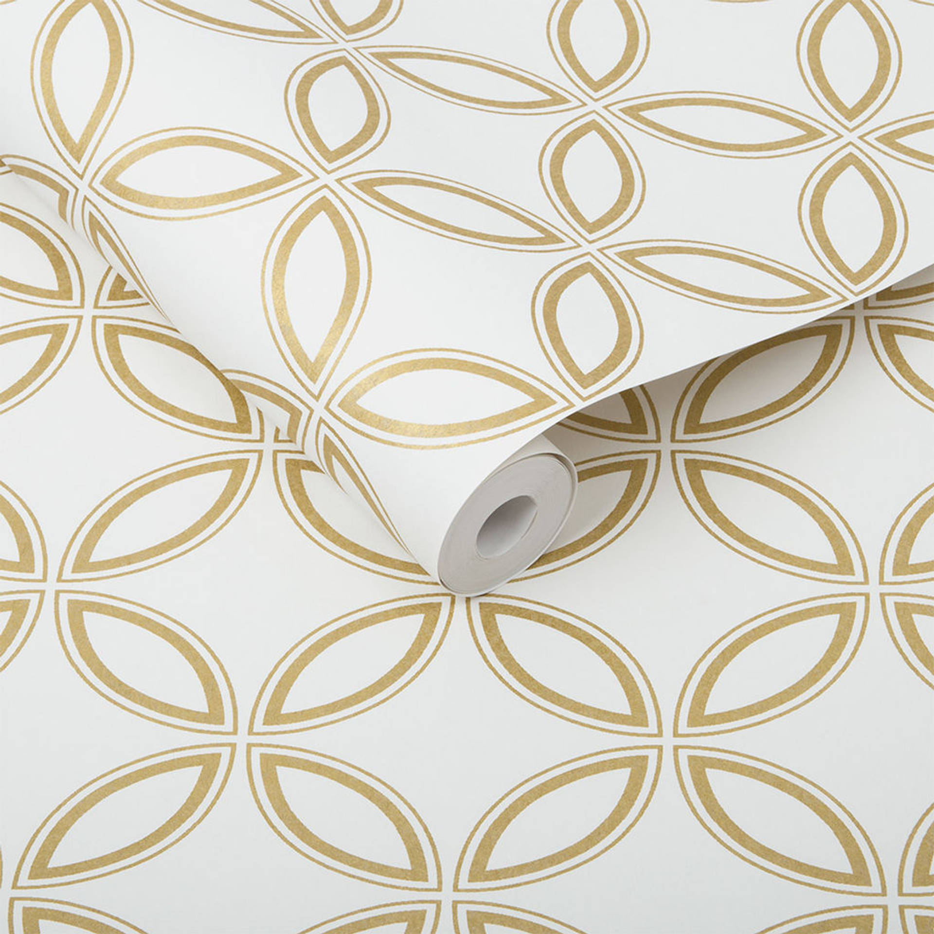 Fancy White And Gold Background