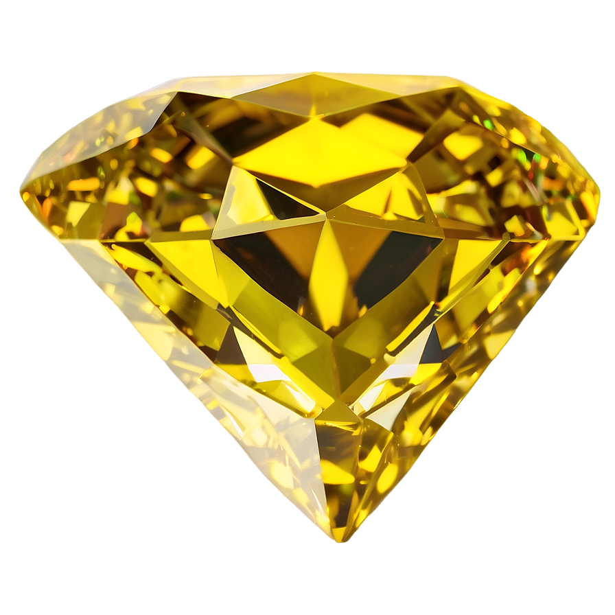 Fancy Yellow Diamond Gem Png Wkm PNG