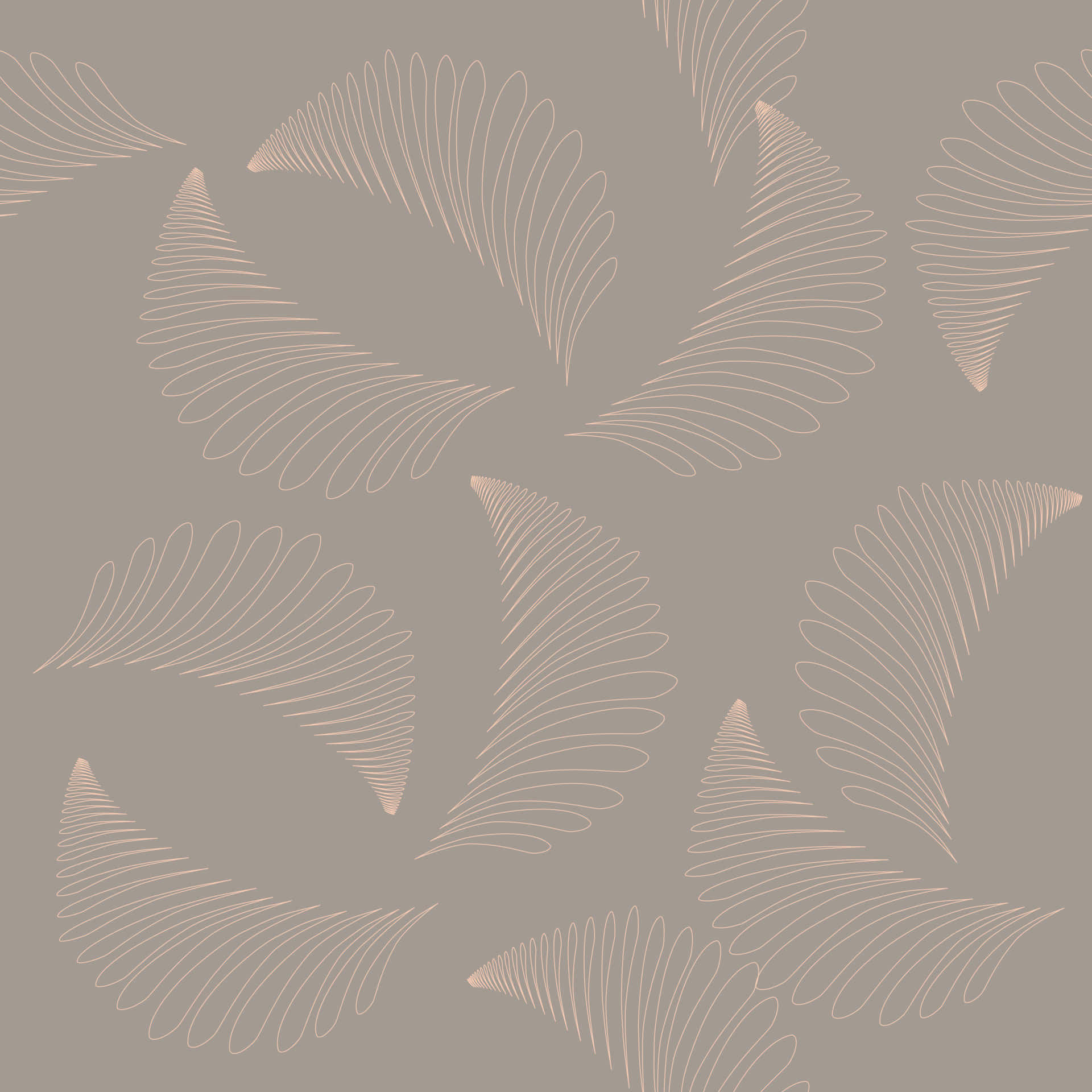 Einetapete Mit Einem Muster Von Blättern. Wallpaper