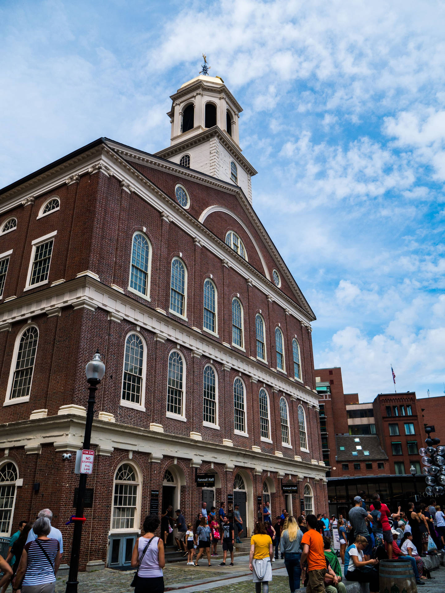Faneuil Hall Cloudy Sky Wallpaper