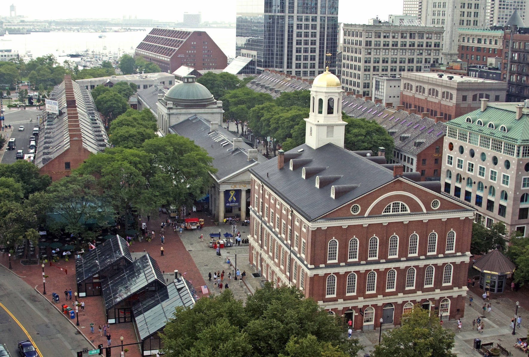 Faneuil Hall Drone Shot Wallpaper