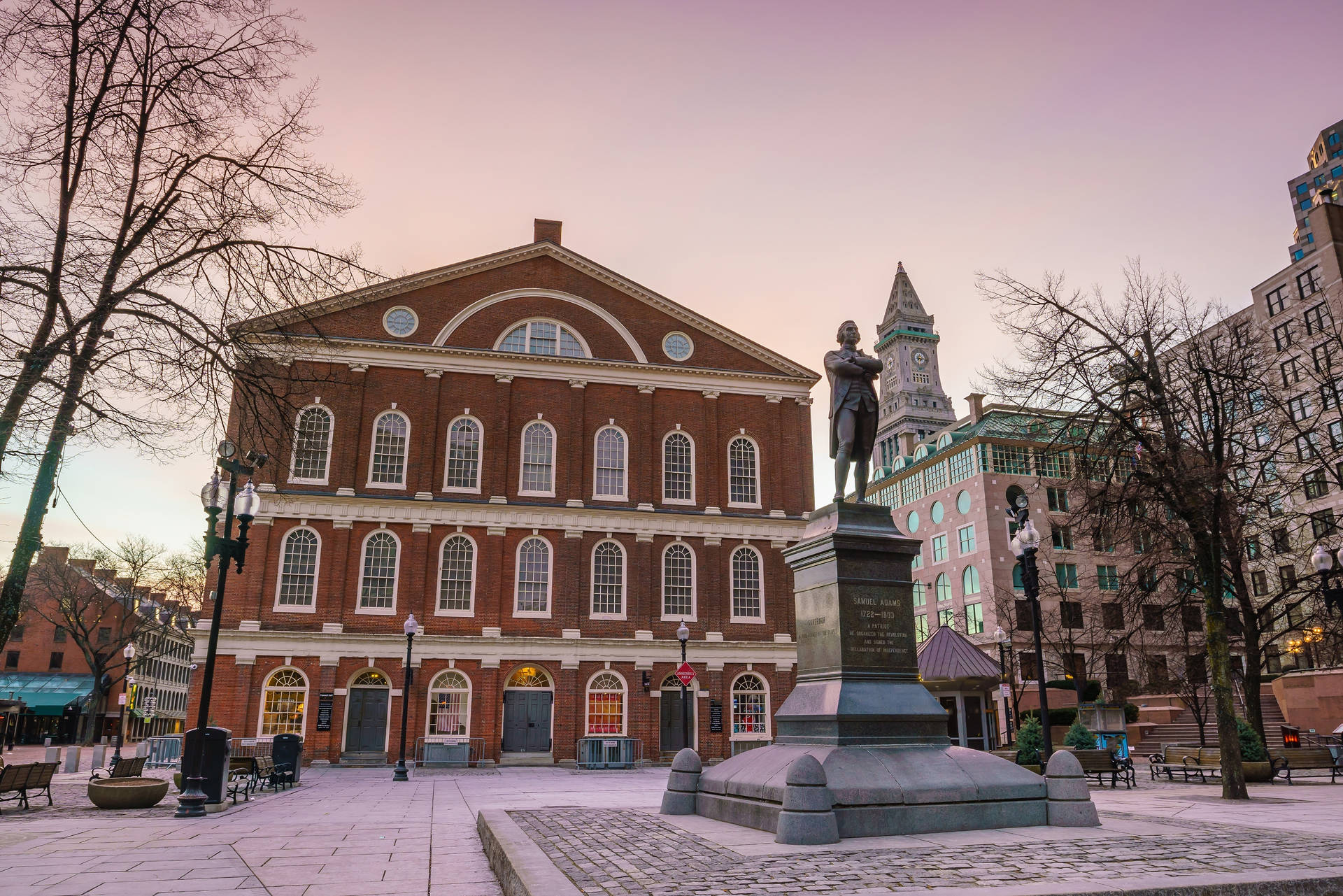 Faneuil Hall Pink Dusk Sky Picture