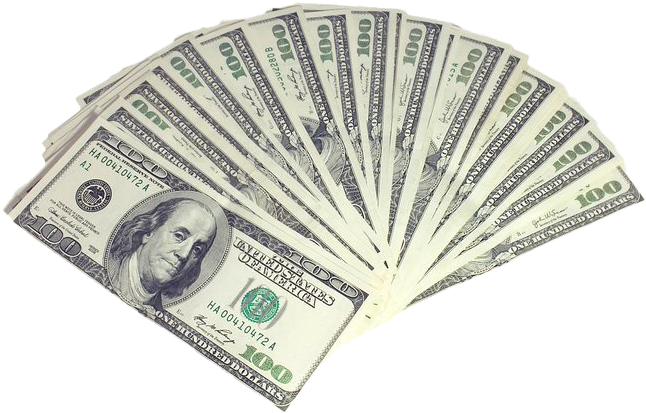 Fanof Hundred Dollar Bills PNG