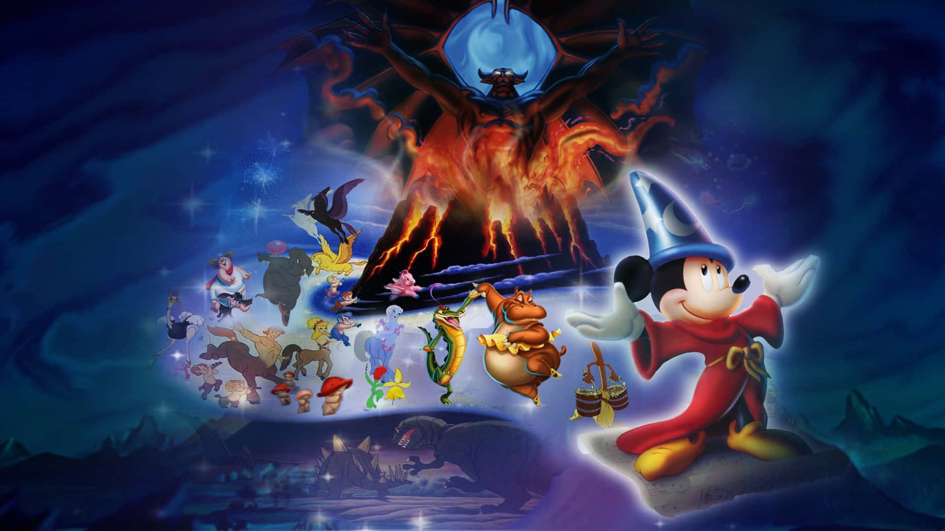 Download Fantasia Classic Animated Characters Wallpaper | Wallpapers.com