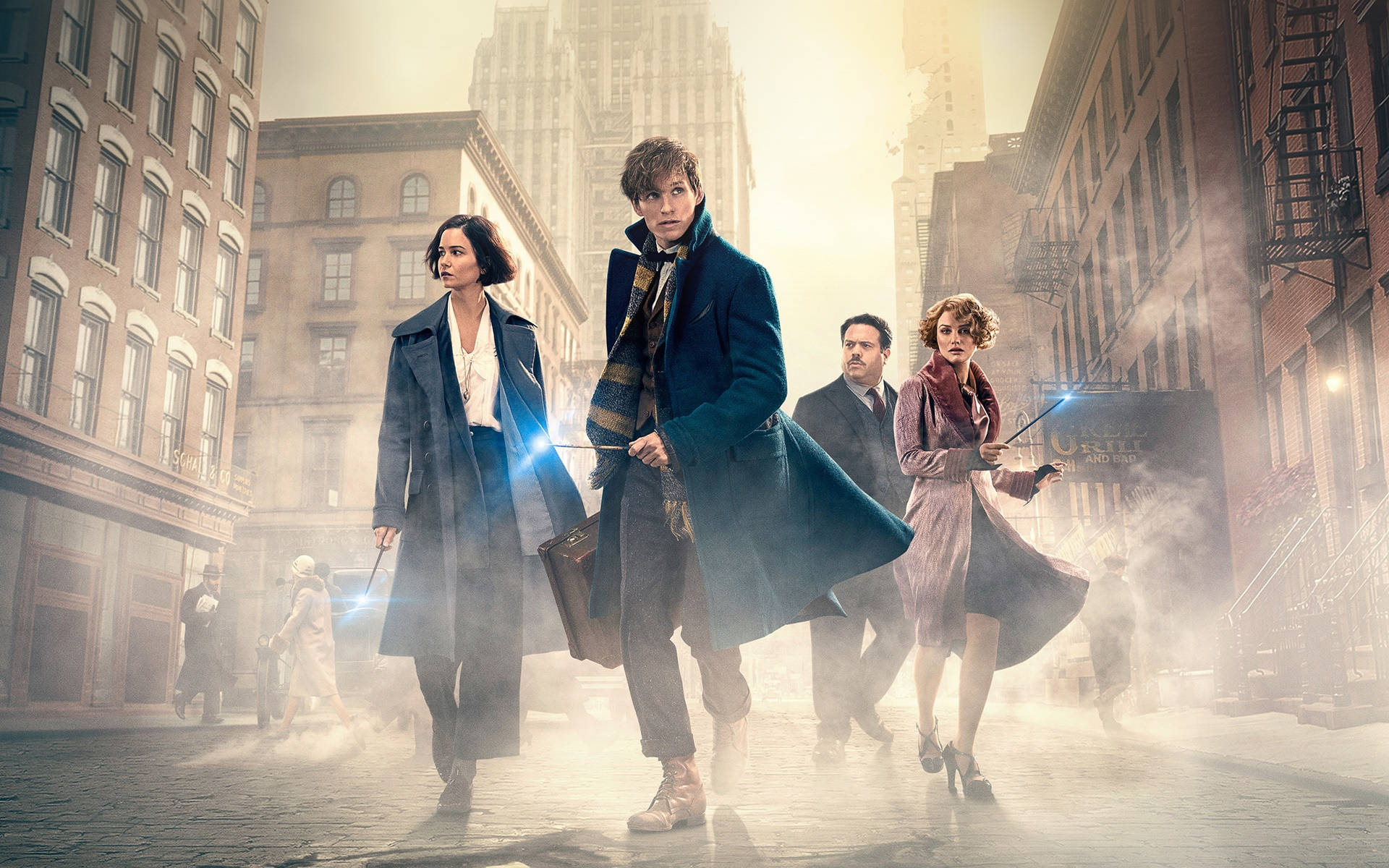 Fantastic Beasts And Where To Find Them Drawing Their Wands Wallpaper