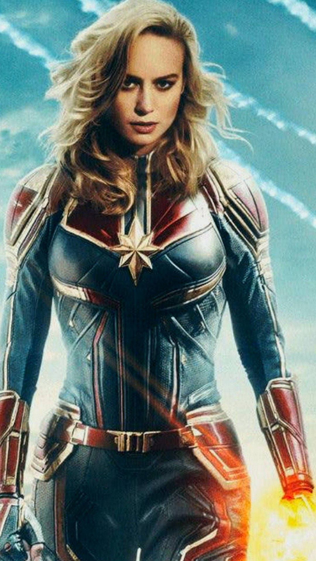 Fantastisk Captain Marvel iPhone Wallpaper Wallpaper