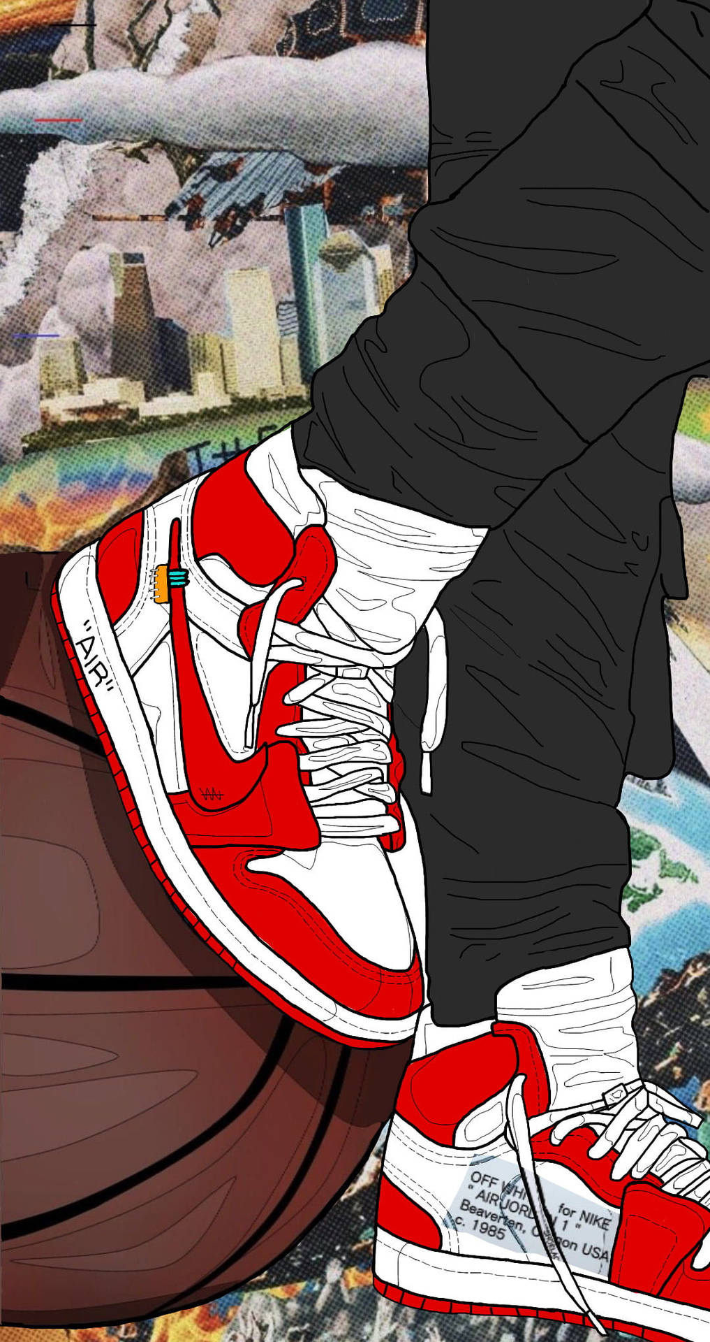 Fantastisktsnyggt Motiv På Nike Jordan 1. Wallpaper