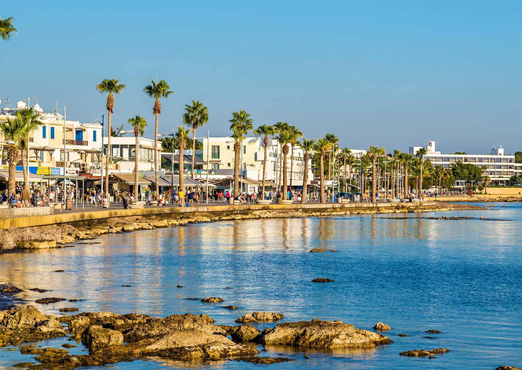 Fantastic View Of The Beach In Paphos Wallpaper
