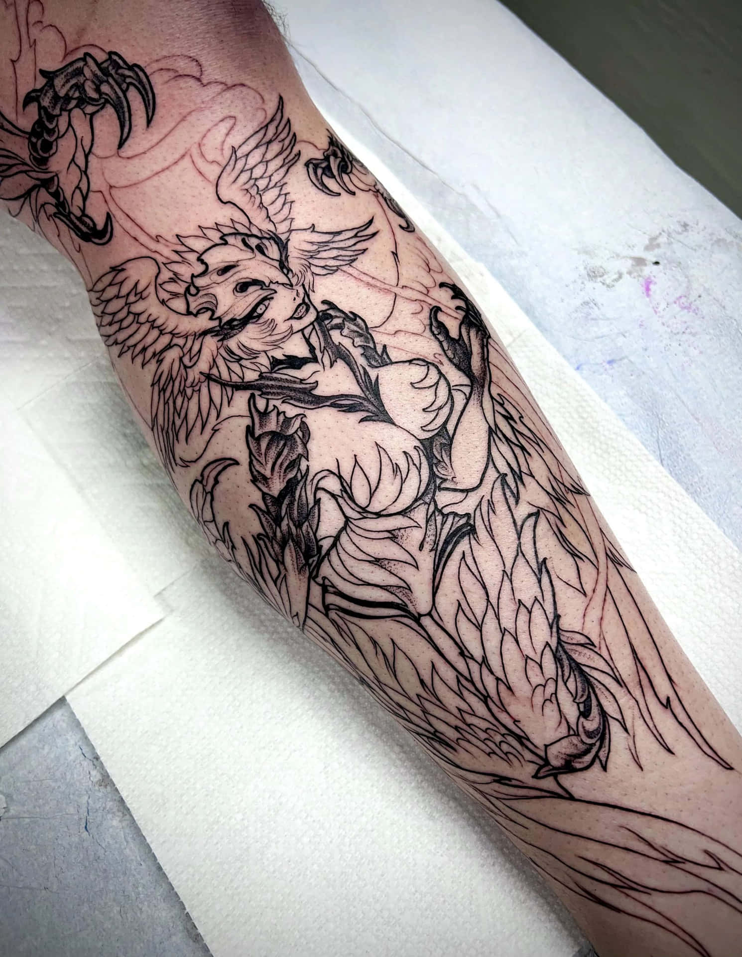 Fantasy Angel Tattoo Arm Wallpaper