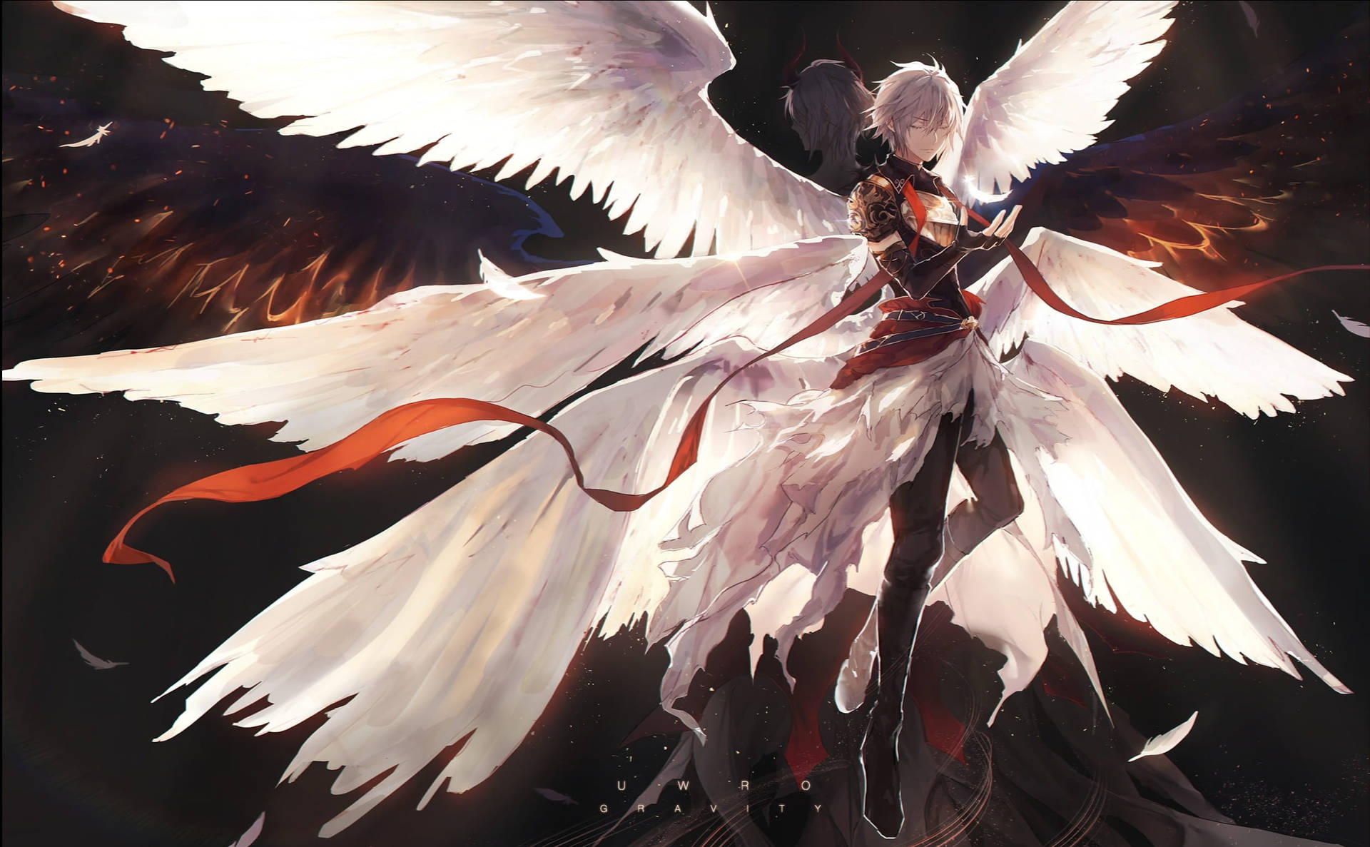 Angel Anime Boy With Wings Wallpaper Download | MobCup-demhanvico.com.vn