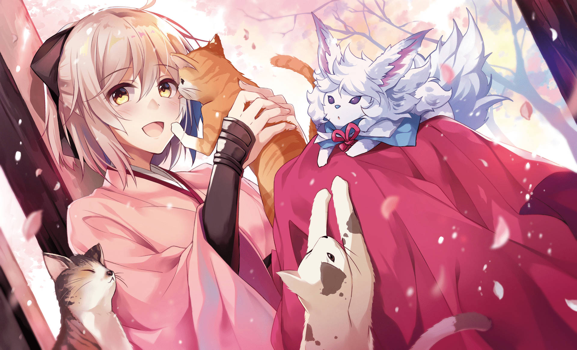 Fantasy Anime Cat Wallpaper