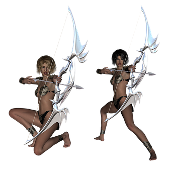 Fantasy Archer Duo PNG
