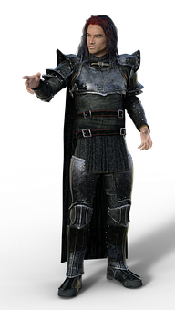 Fantasy Armored Warrior Extended Hand PNG