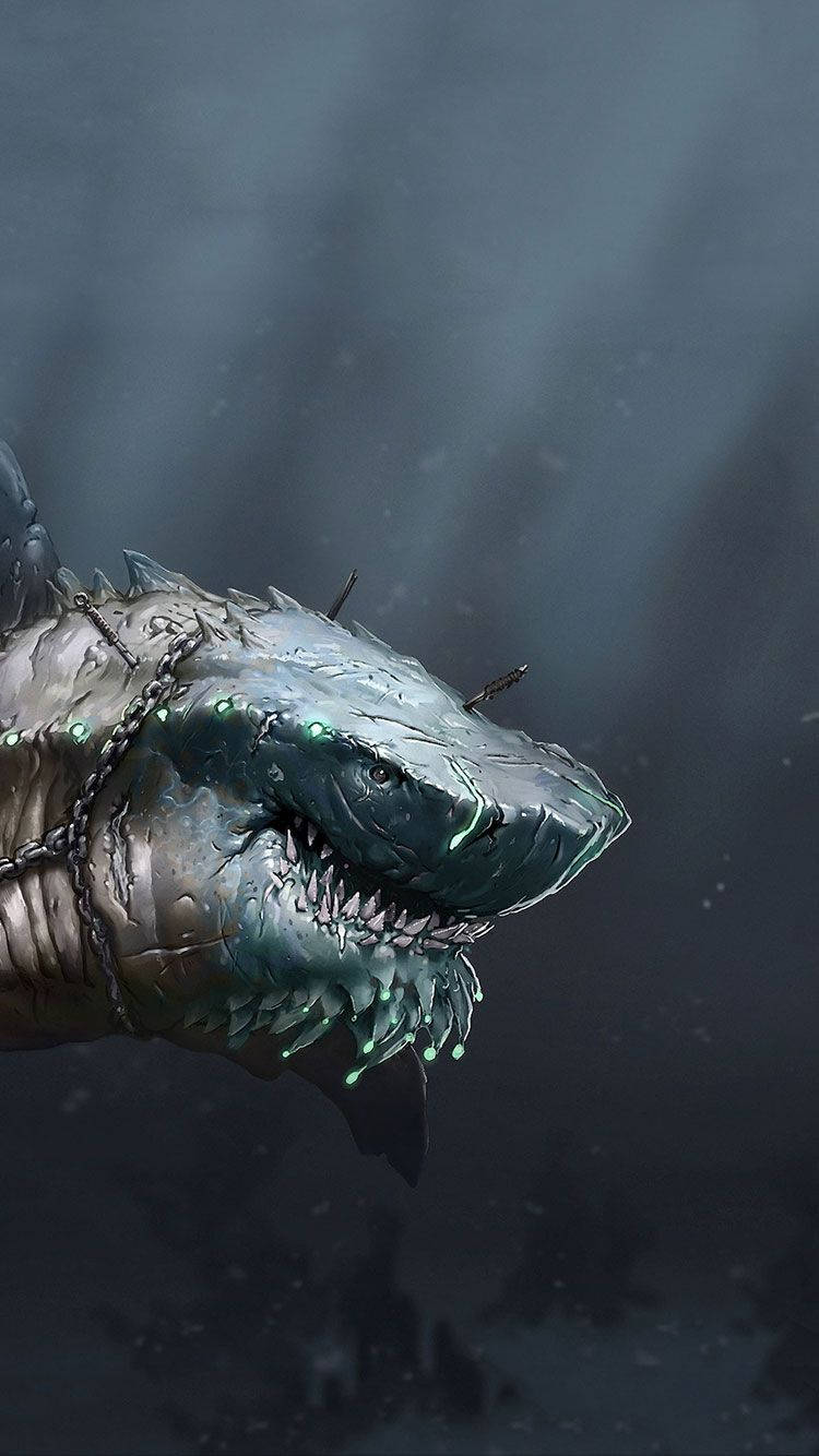 Fantasykunst Riesenhaifisch Top Iphone Wallpaper