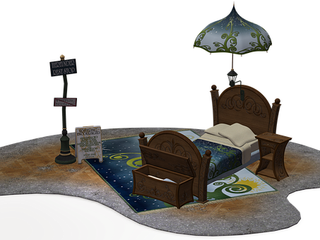 Fantasy Bedroom Concept Art PNG