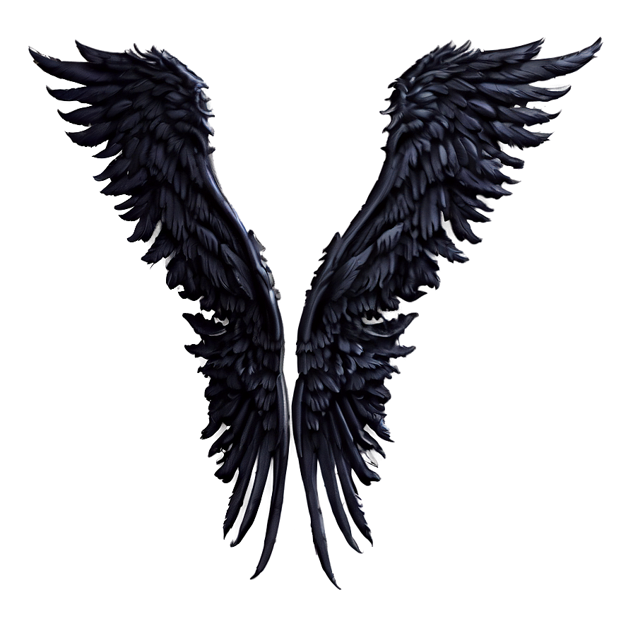 Fantasy Black Angelic Wings Png 06232024 PNG