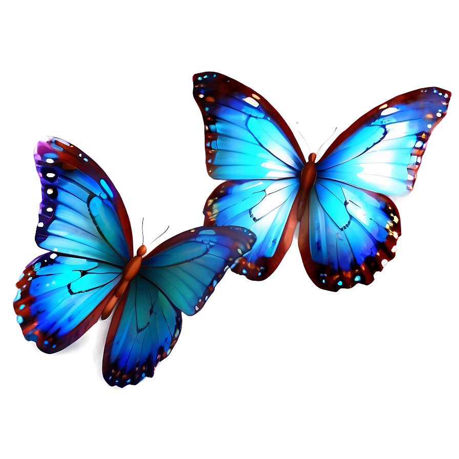 Fantasy Blue Butterflies Png Lyk PNG