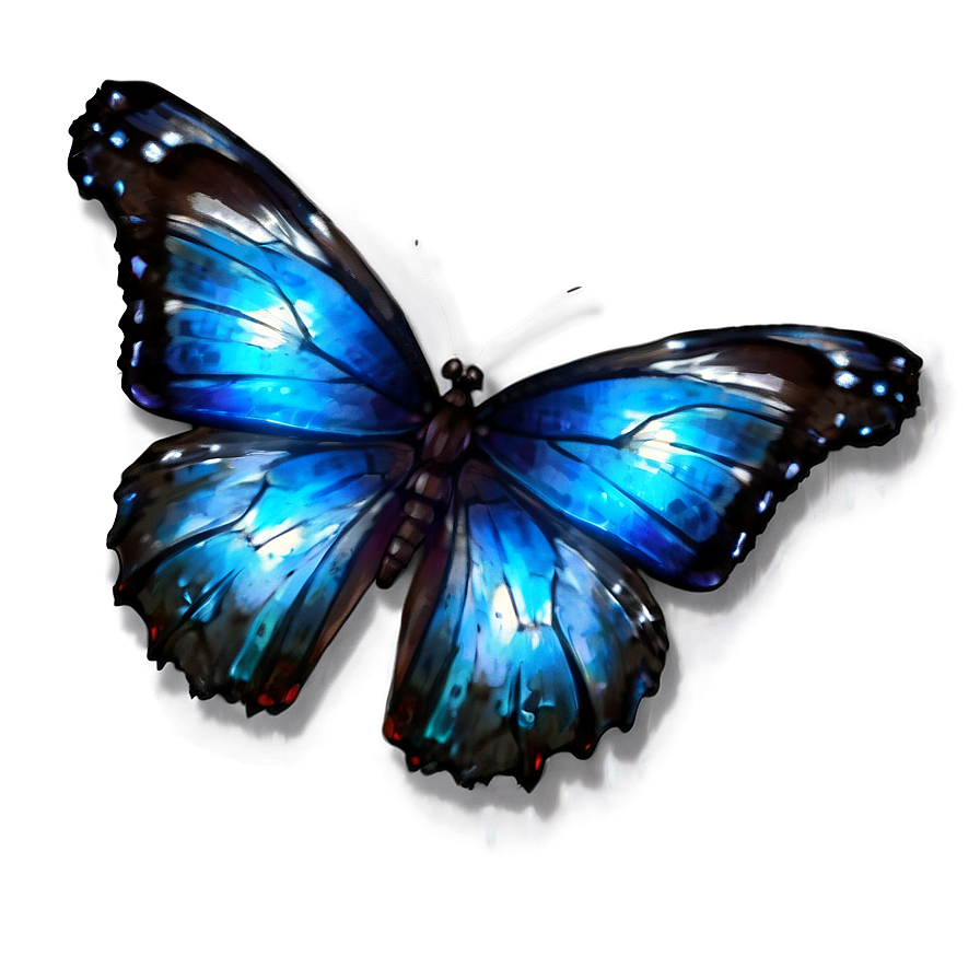 Fantasy Blue Butterfly Png 05212024 PNG