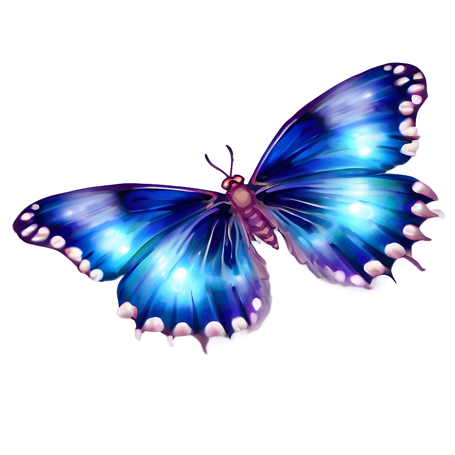 Fantasy Blue Butterfly Png Oau PNG