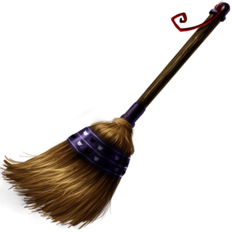 Fantasy Broom Illustration PNG