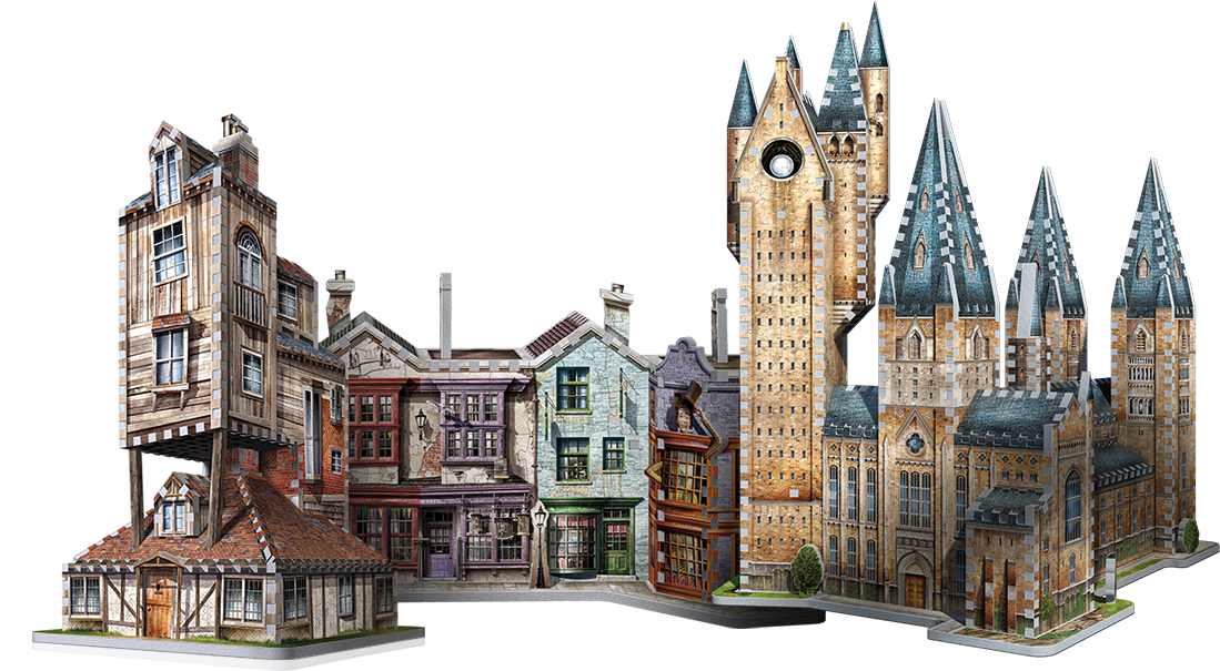 Fantasy_ Castle_and_ Tudor_ Houses_3 D_ Models PNG
