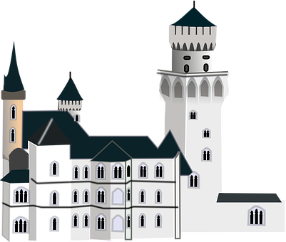 Fantasy Castle Illustration PNG