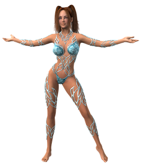 Fantasy Character Body Paint PNG