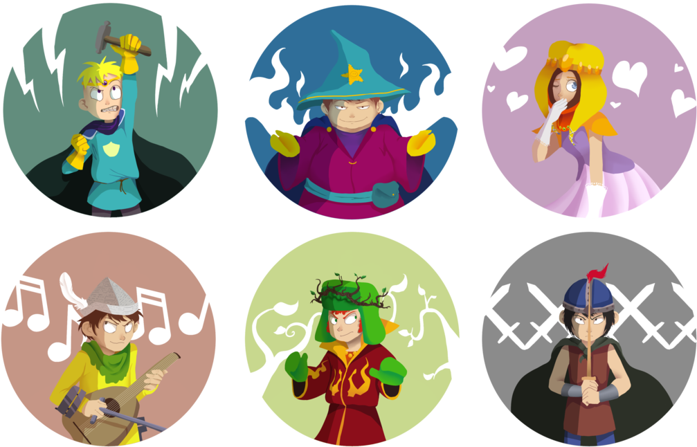 Fantasy Character Collage PNG