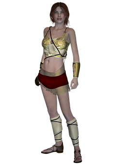 Fantasy Character Costume3 D Model PNG