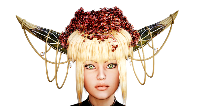 Fantasy Character Unique Headpiece PNG