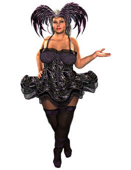 Fantasy Costume Character Pose PNG