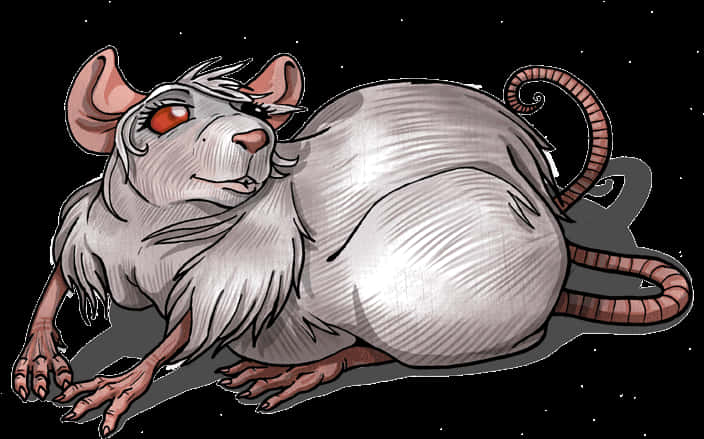 Fantasy Creature Rat Illustration PNG