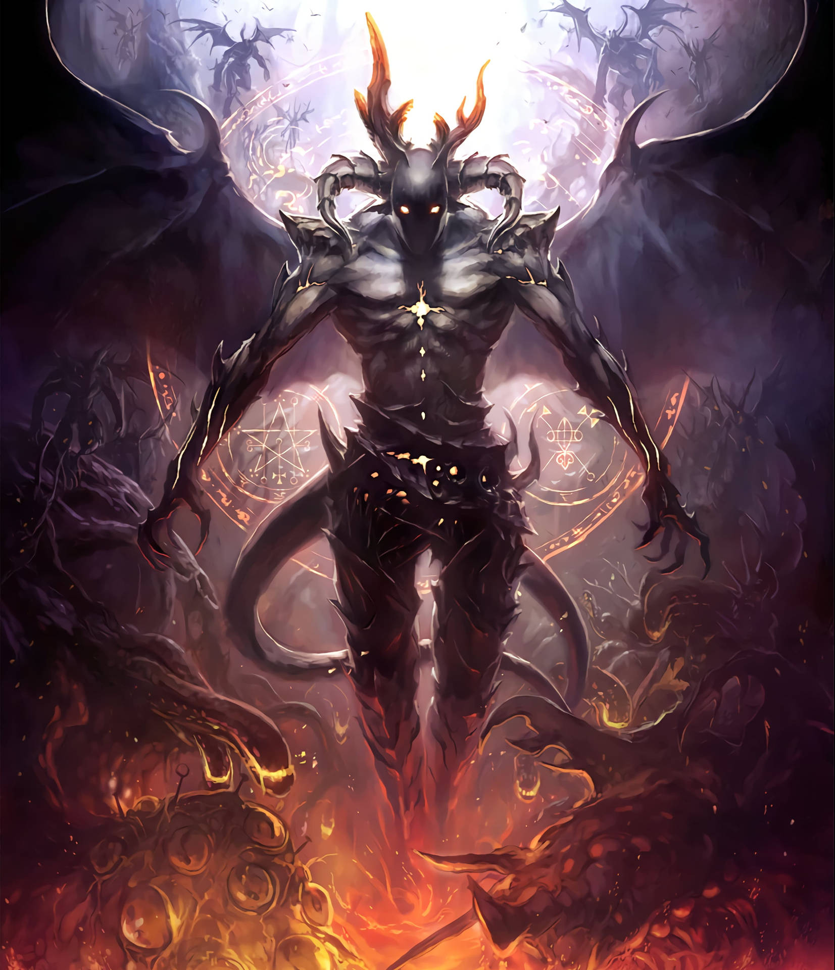 Fantasy Devil With Wings Wallpaper