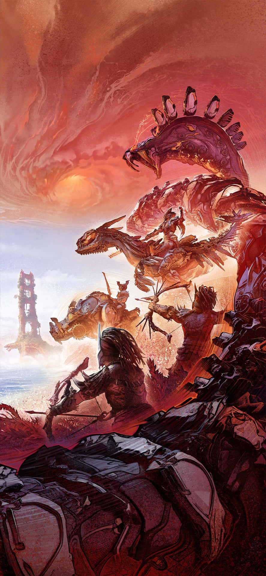 Fantasy Dragon Battle Artwork Wallpaper