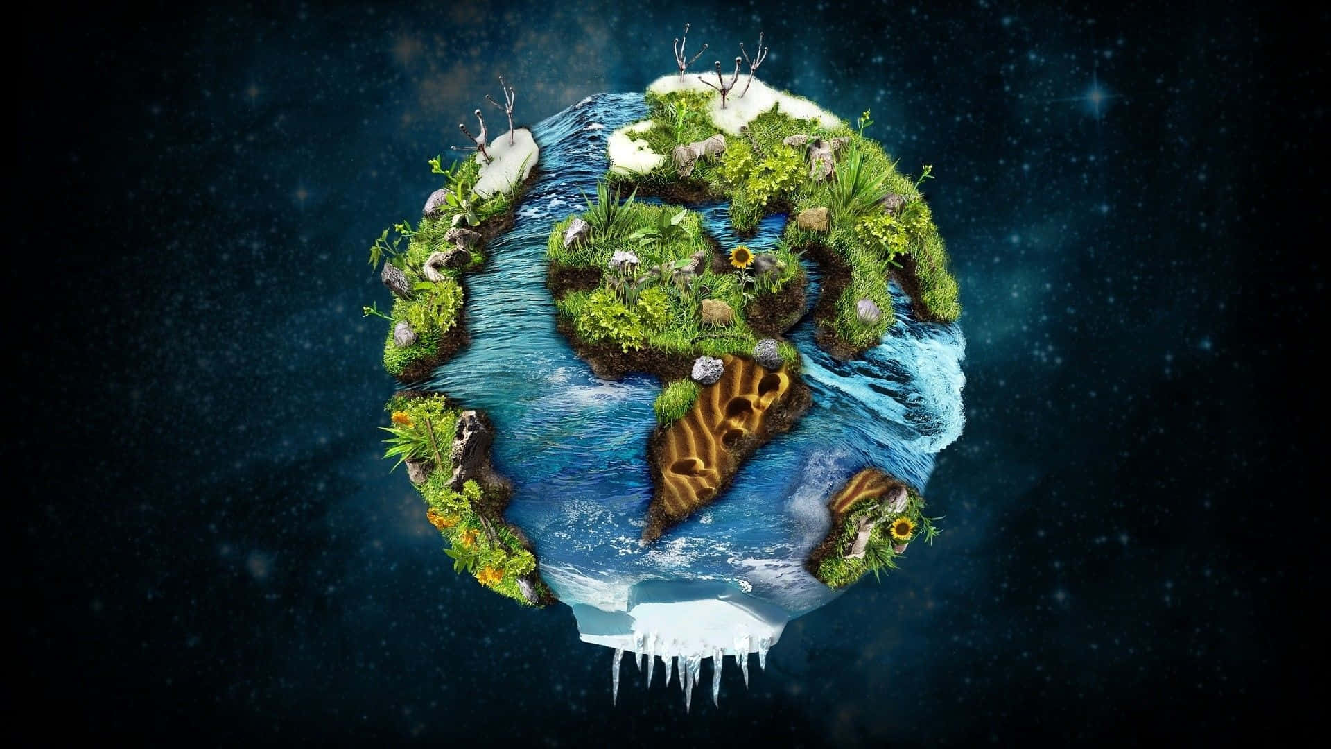 Fantasy Earth Concept Art Wallpaper