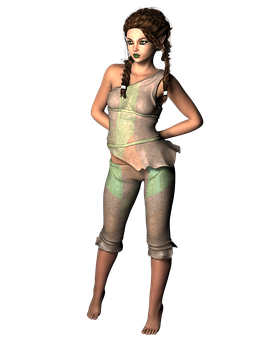 Fantasy Elf Character Render PNG