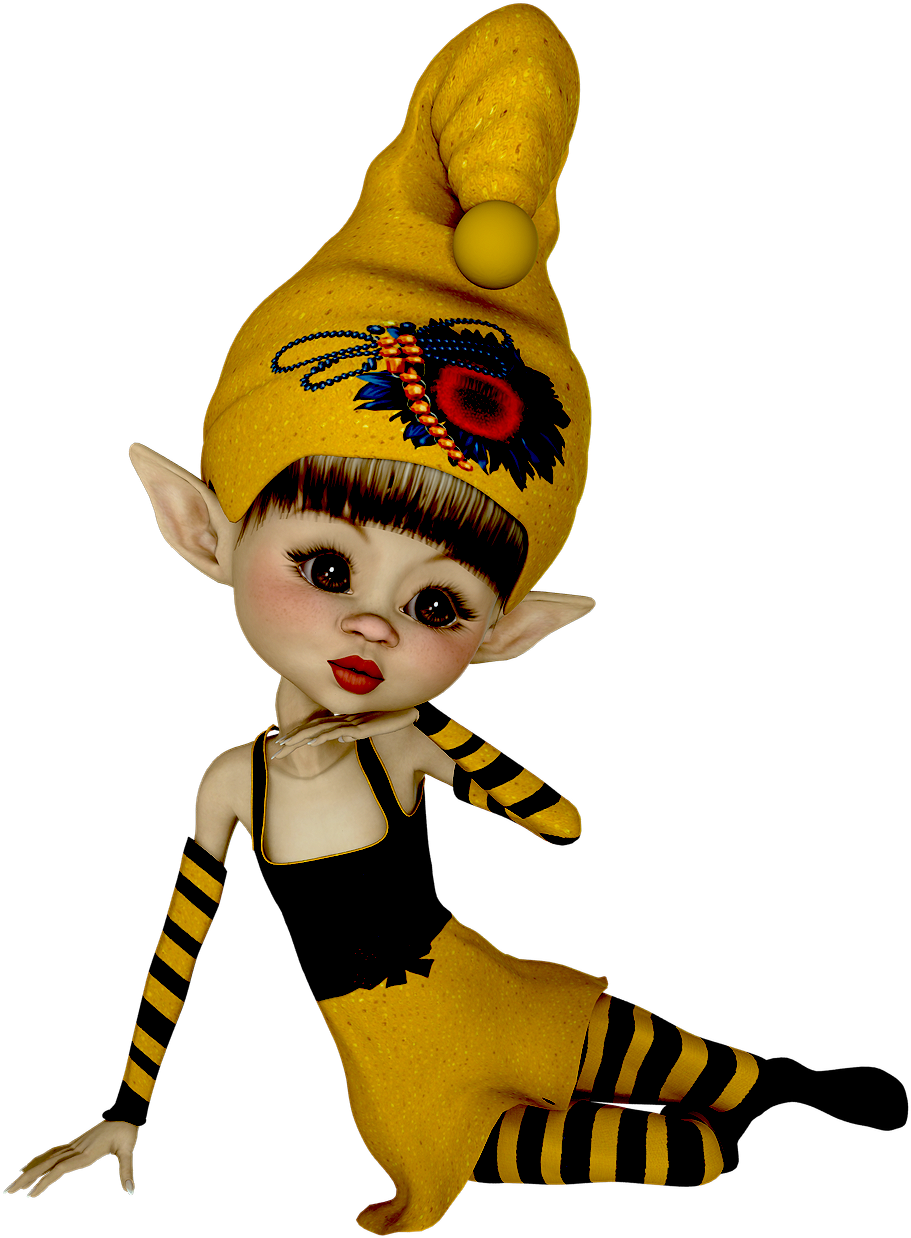 Fantasy Elf Dollin Bee Costume PNG