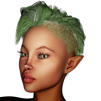 Fantasy_ Elf_ Portrait PNG