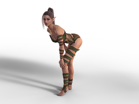 Fantasy_ Elf_ Woman_ Pose PNG