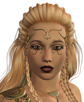 Fantasy_ Elven_ Woman_ Portrait PNG