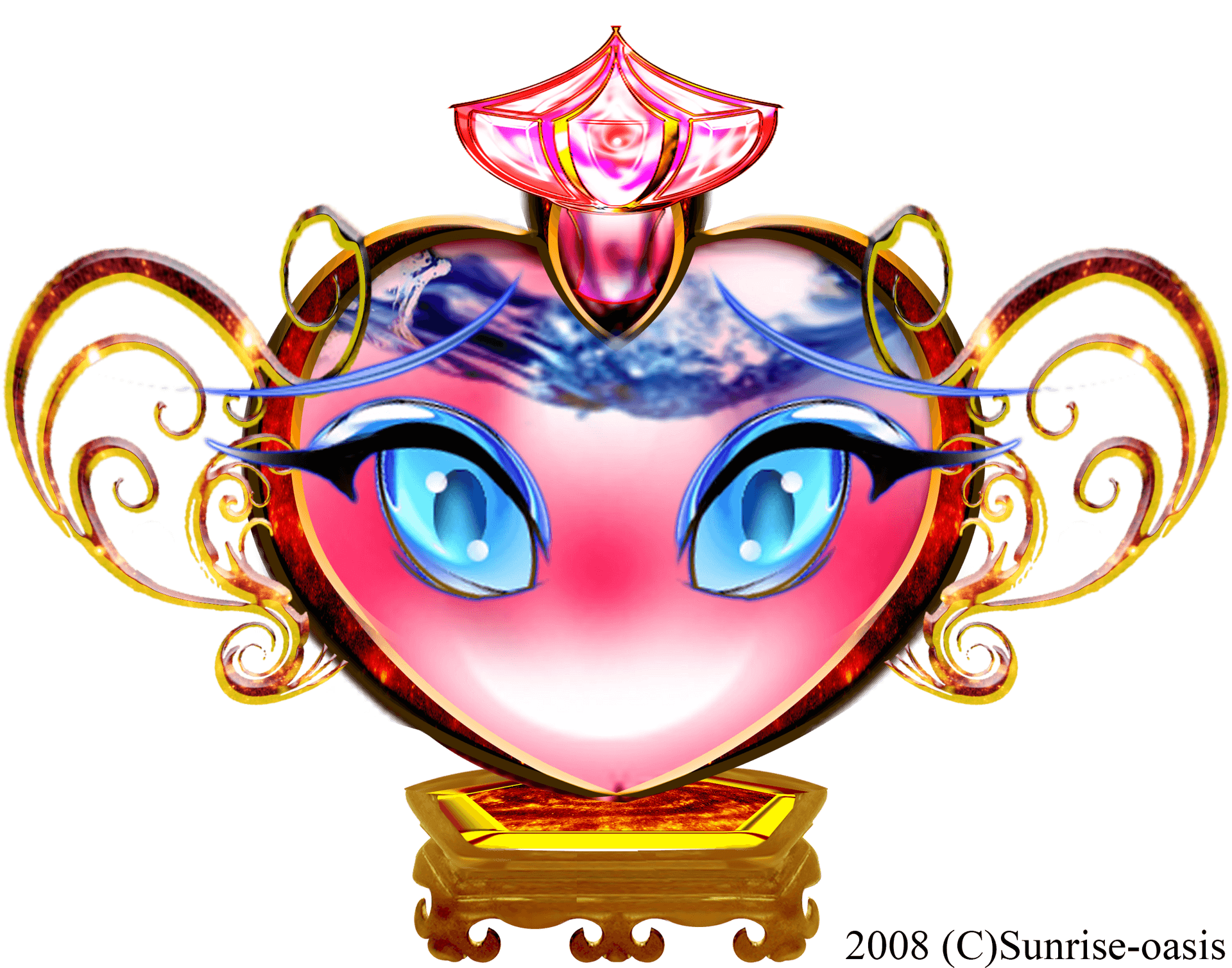 Fantasy Eye Heart Artwork PNG