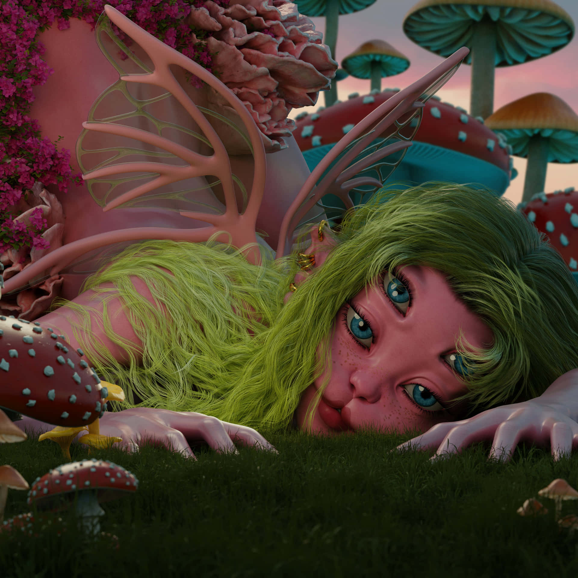 Fantasy Fairyin Enchanted Garden.jpg Wallpaper