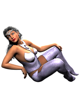 Fantasy Female Character Pose PNG