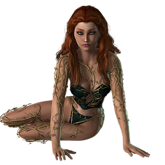 Fantasy Female Vine Adornment PNG