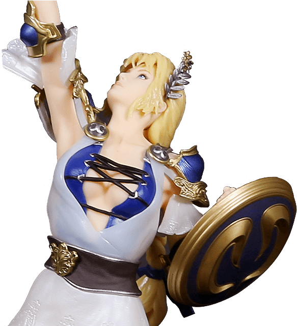 Fantasy Figure Warrior Pose PNG