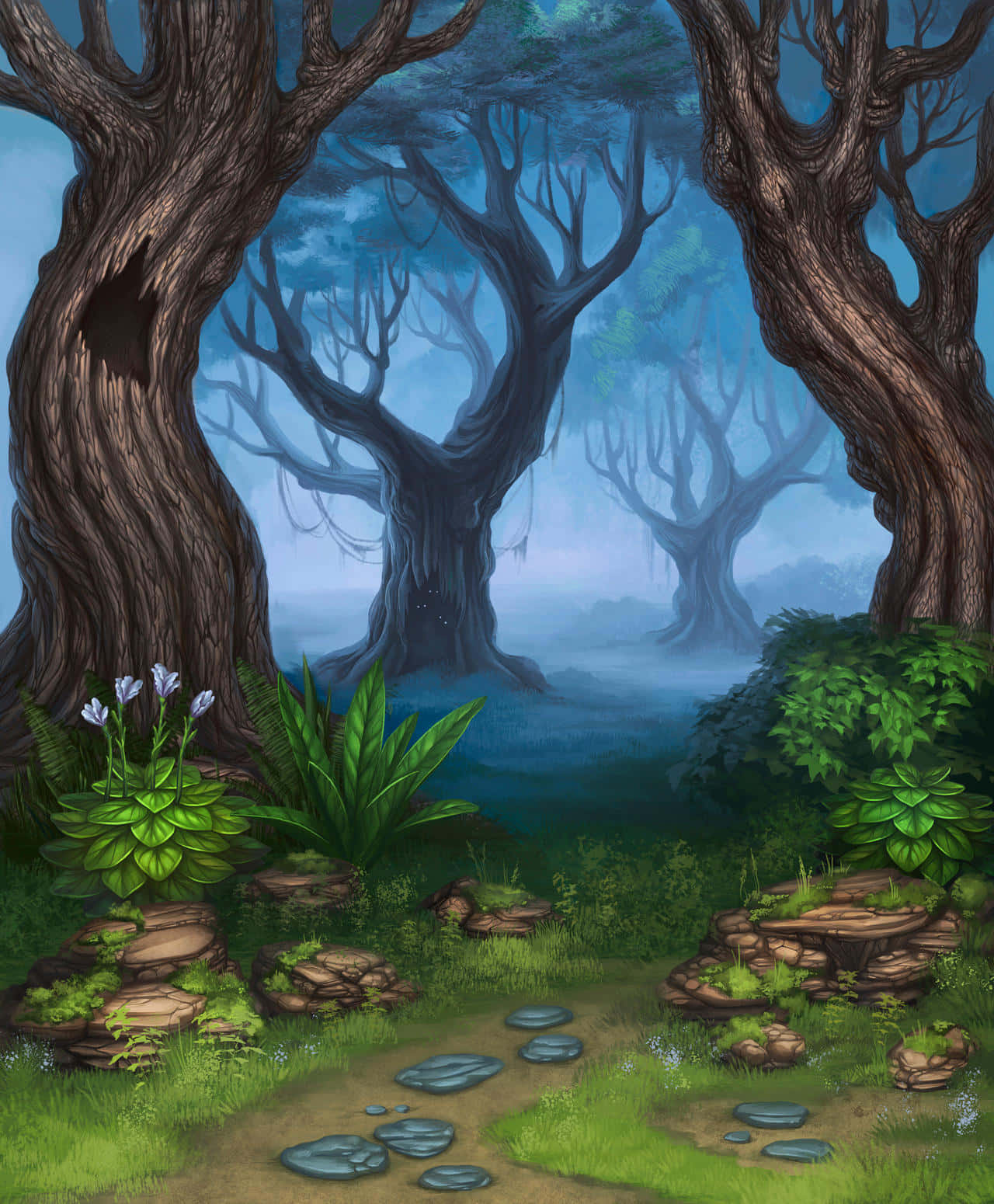 Fantasy Forest Background 1280 X 1550