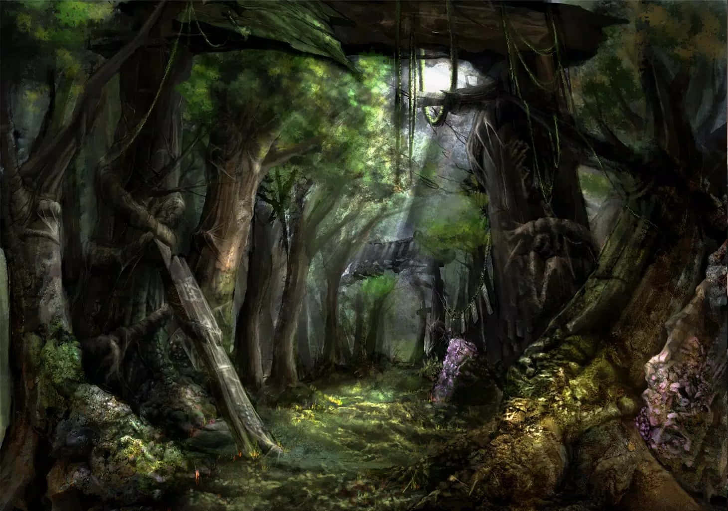 Fantasy Forest Background 1460 X 1026