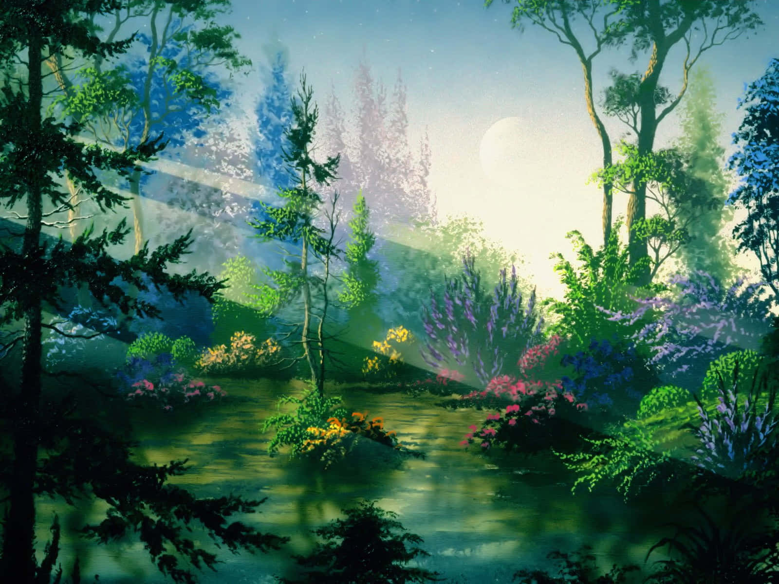 Fantasy Forest Background 1600 X 1200