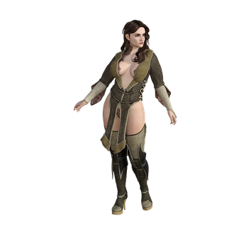 Fantasy Game Female Character PNG
