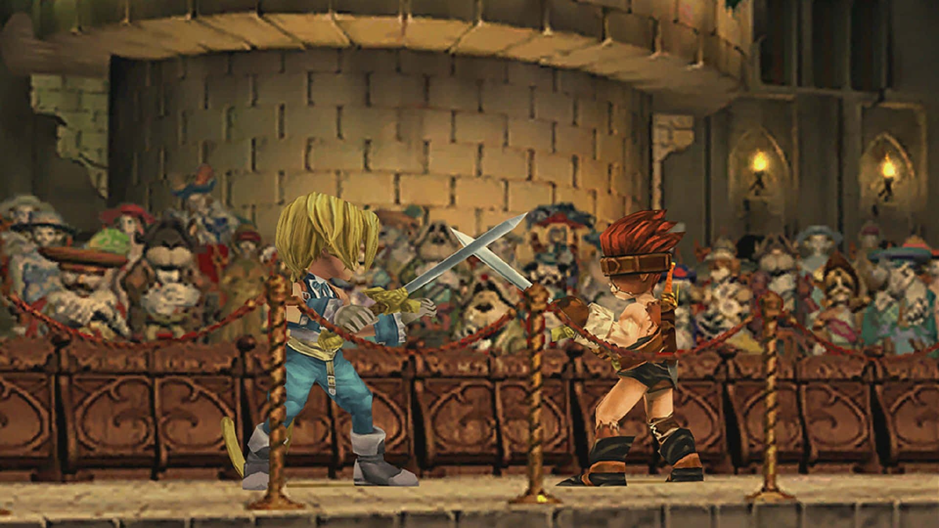 Epic Battle in a Fantasy Game World Wallpaper